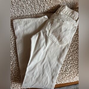 Brandy Melville John Galt Ivory Flare Denim Jeans Size Small